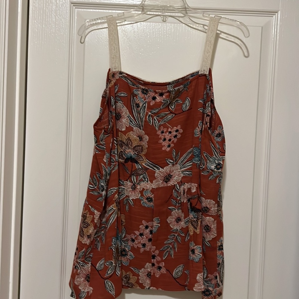 NWT Maurice’s Plus Size Floral Lace Bib Tank Top - Picture 8 of 9